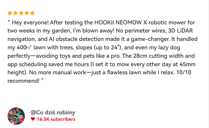 hooki nemow x robot lawn mower reviews